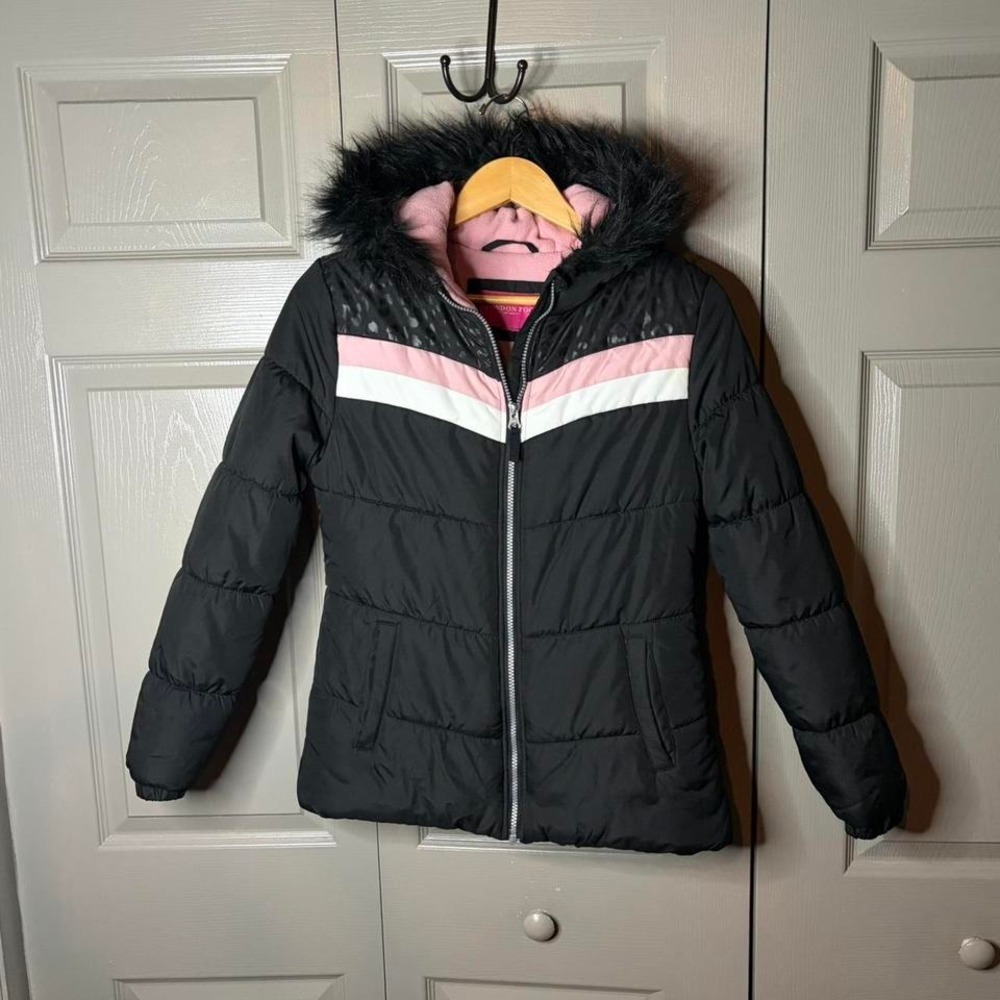 Y2K fur animal print jacket Size S